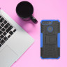 Чехол Hybrid Armor для Huawei Y6 Prime (2018) / Honor 7A / Honor 7C (AUM-L41) / Honor 7A Pro (AUM-L29) (черный + голубой)