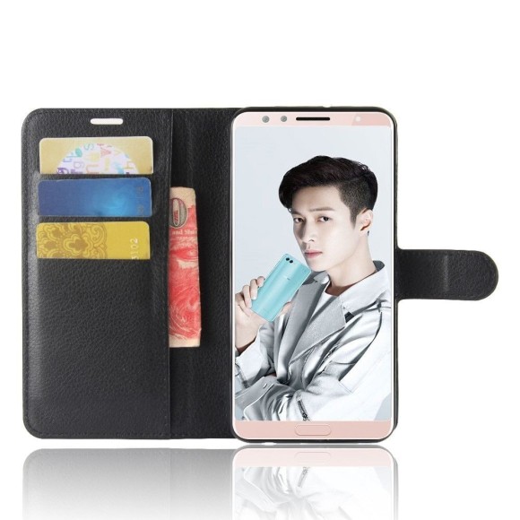 Чехол с визитницей для Huawei Nova 2s (черный) Чехол с визитницей для Huawei Nova 2s (черный)