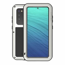 Гибридный чехол LOVE MEI для Samsung Galaxy S20 (серебряный)