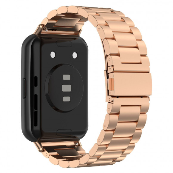 Стальной браслет для Huawei Watch Fit 3 (розовое золото)
