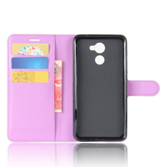 Чехол с визитницей для Huawei Enjoy 7 Plus (фиолетовый) Чехол с визитницей для Huawei Enjoy 7 Plus (фиолетовый)