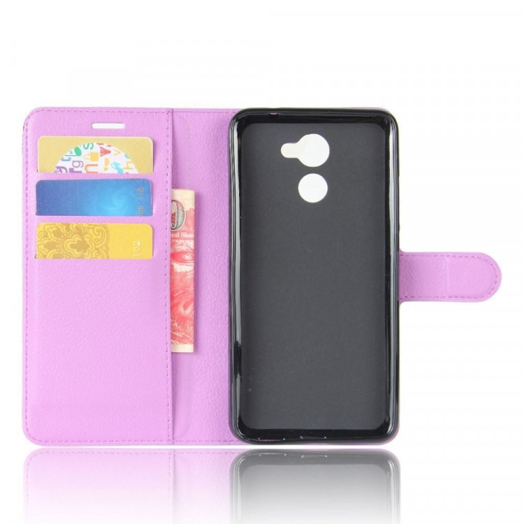 Чехол с визитницей для Huawei Enjoy 7 Plus  (фиолетовый)