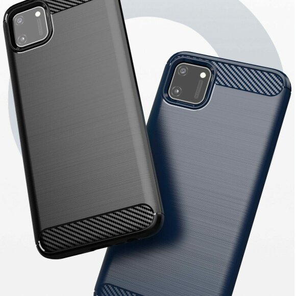 Чехол-накладка Carbon Fibre для Realme C20 / Realme C11 2021 (темно-синий) Чехол-накладка Carbon Fibre для Realme C20 / Realme C11 2021 (темно-синий)