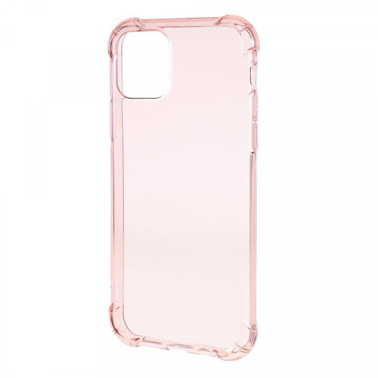 Силиконовый чехол с усиленными бортиками для iPhone 11 (розовый)
