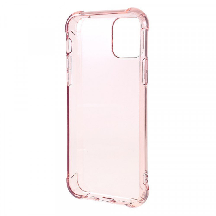 Силиконовый чехол с усиленными бортиками для iPhone 11 (розовый)