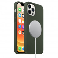 Чехол MagSafe для iPhone 12 / iPhone 12 Pro (темно-зеленый) Чехол MagSafe для iPhone 12 / iPhone 12 Pro (темно-зеленый)