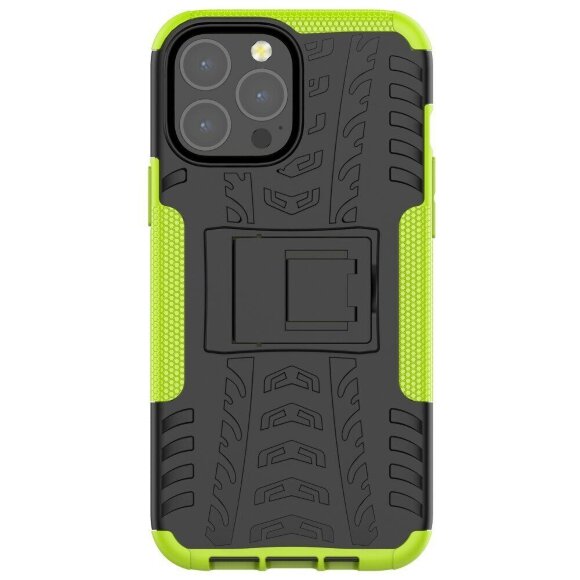 Чехол Hybrid Armor для iPhone 13 Pro Max (черный + зеленый) Чехол Hybrid Armor для iPhone 13 Pro Max (черный + зеленый)