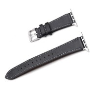 Кожаный ремешок для Apple Watch 42 и 44мм (черный)