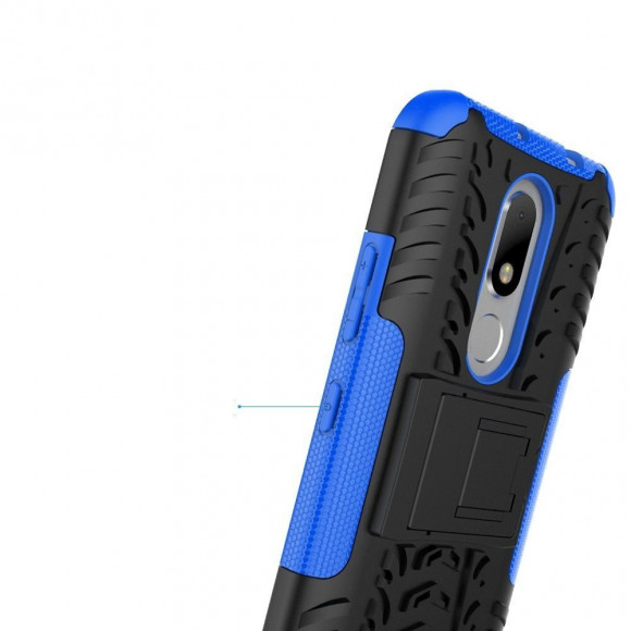 Чехол Hybrid Armor для Motorola Moto M (черный + голубой) Чехол Hybrid Armor для Motorola Moto M (черный + голубой)