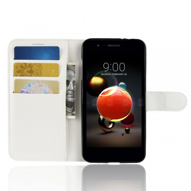 Чехол с визитницей для LG K8 (2018) / K9 (белый)