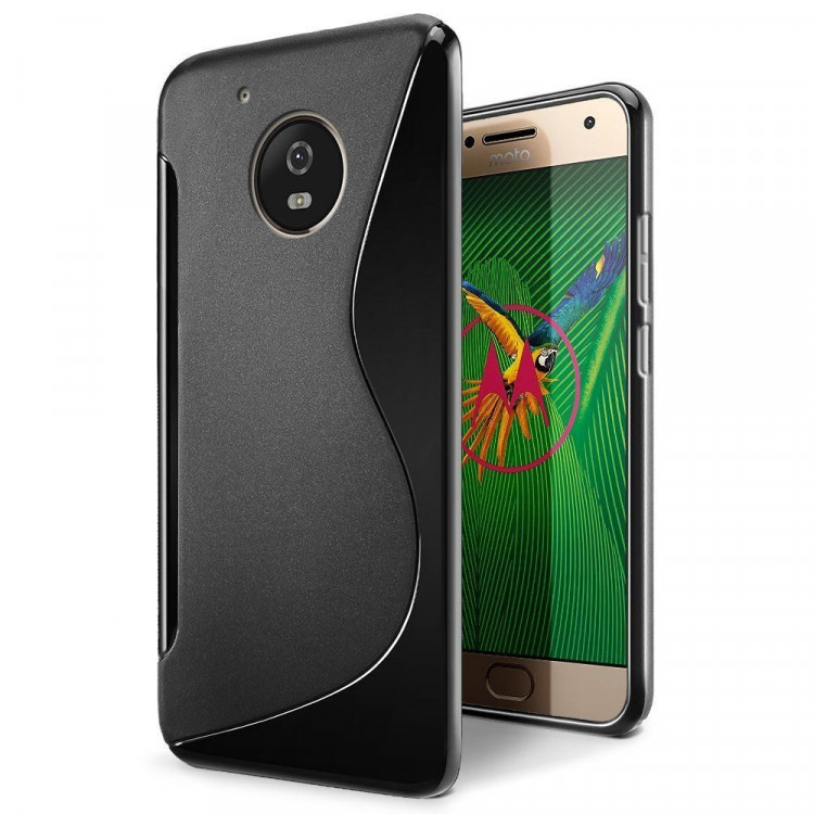 Нескользящий чехол для Motorola Moto G5 Plus (черный)