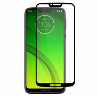 Защитное стекло 3D для Motorola Moto G7 Power (черный)