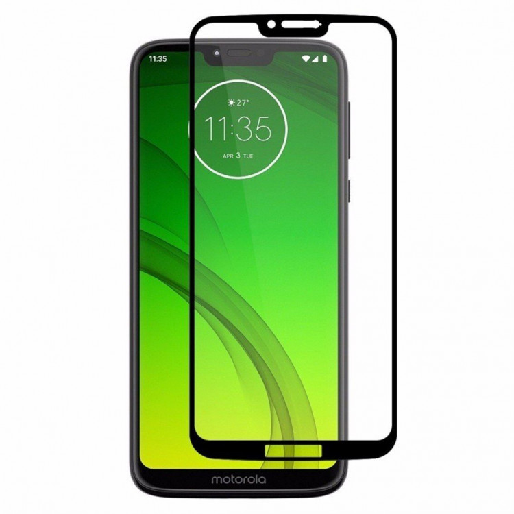 Защитное стекло 3D для Motorola Moto G7 Power (черный)