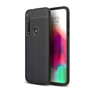 Чехол-накладка Litchi Grain для Motorola Moto G8 Plus (черный)