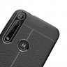 Чехол-накладка Litchi Grain для Motorola Moto G8 Plus (черный)