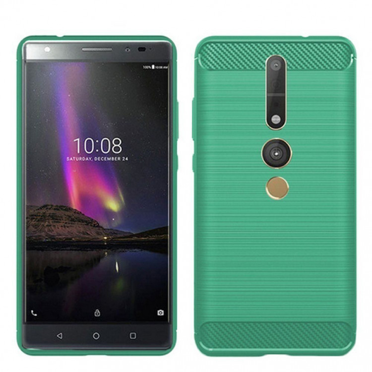 Чехол-накладка Carbon Fibre для Lenovo Phab 2 Pro (зеленый)