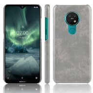 Кожаная накладка-чехол для Nokia 7.2 / Nokia 6.2 (серый) Кожаная накладка-чехол для Nokia 7.2 / Nokia 6.2 (серый)