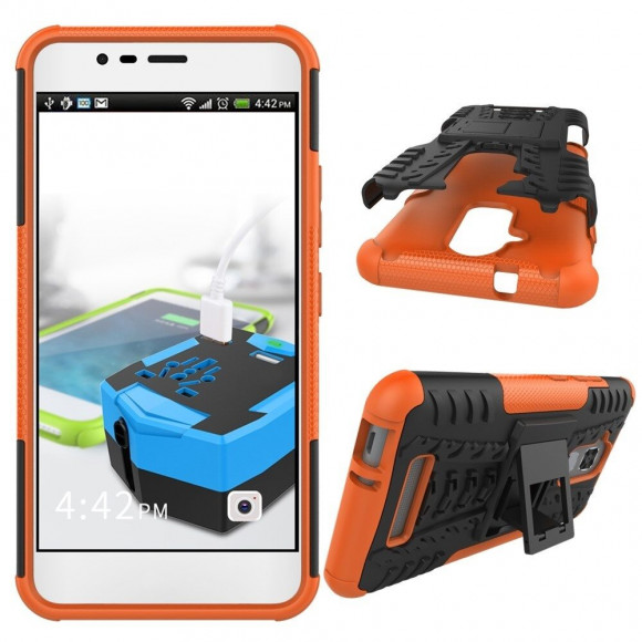Чехол Hybrid Armor ASUS 3 Max ZC520TL (черный + оранжевый) Чехол Hybrid Armor ASUS 3 Max ZC520TL (черный + оранжевый)