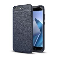 Чехол-накладка Litchi Grain для Asus ZenFone 4 Pro ZS551KL (темно-синий)