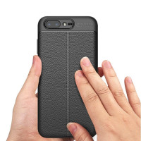 Чехол-накладка Litchi Grain для Asus ZenFone 4 Pro ZS551KL (темно-синий)