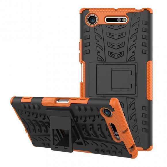 Чехол Hybrid Armor для Sony Xperia XZ1 (черный + оранжевый) Чехол Hybrid Armor для Sony Xperia XZ1 (черный + оранжевый)