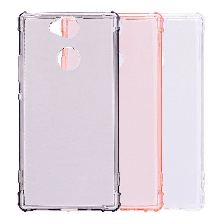 Силиконовый чехол с усиленными бортиками для Sony Xperia XA2 (розовый)