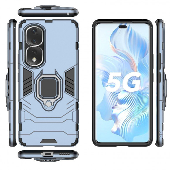Чехол Armor Ring Holder для Honor 80 Pro (темно-синий) Чехол Armor Ring Holder для Honor 80 Pro (темно-синий)