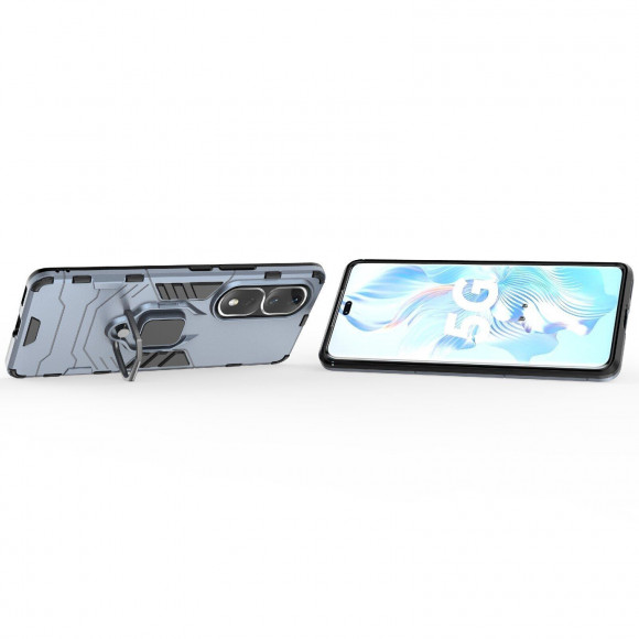 Чехол Armor Ring Holder для Honor 80 Pro (темно-синий) Чехол Armor Ring Holder для Honor 80 Pro (темно-синий)