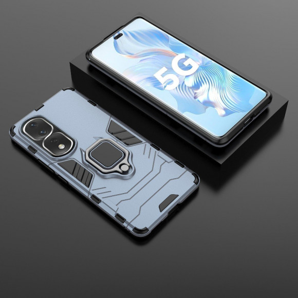 Чехол Armor Ring Holder для Honor 80 Pro (темно-синий) Чехол Armor Ring Holder для Honor 80 Pro (темно-синий)