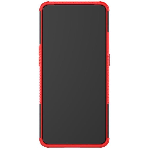 Чехол Hybrid Armor для OnePlus 7T (черный + красный)