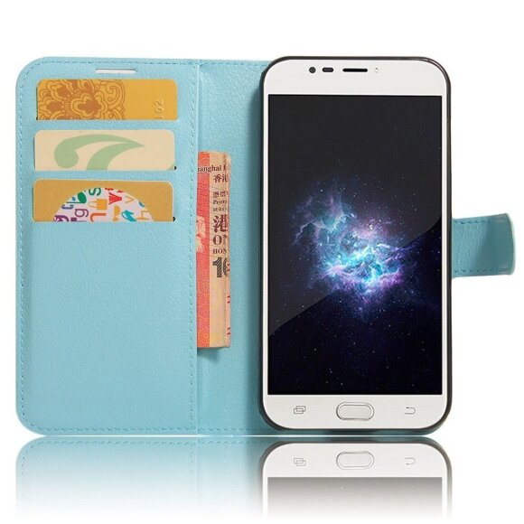 Чехол с визитницей для DOOGEE X9 Pro (голубой)