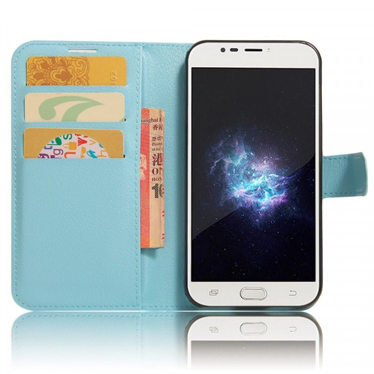 Чехол с визитницей для DOOGEE X9 Pro (голубой)