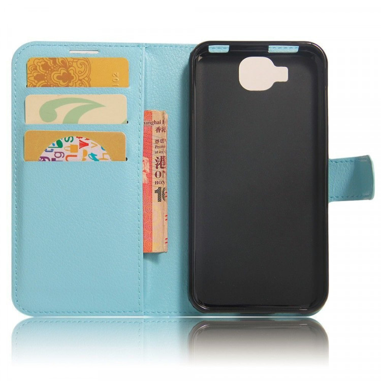 Чехол с визитницей для DOOGEE X9 Pro (голубой)