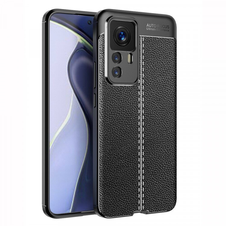 Чехол-накладка Litchi Grain для Xiaomi Redmi K50 Ultra, Xiaomi 12T, Xiaomi 12T Pro (черный)