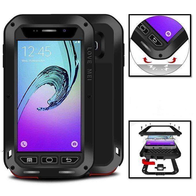 Гибридный чехол LOVE MEI для Samsung Galaxy A3 (2016) SM-A310F (черный)