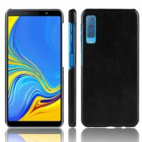 Чехол Litchi Texture для Samsung Galaxy A7 (2018) (черный)