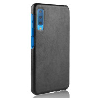 Чехол Litchi Texture для Samsung Galaxy A7 (2018) (черный)