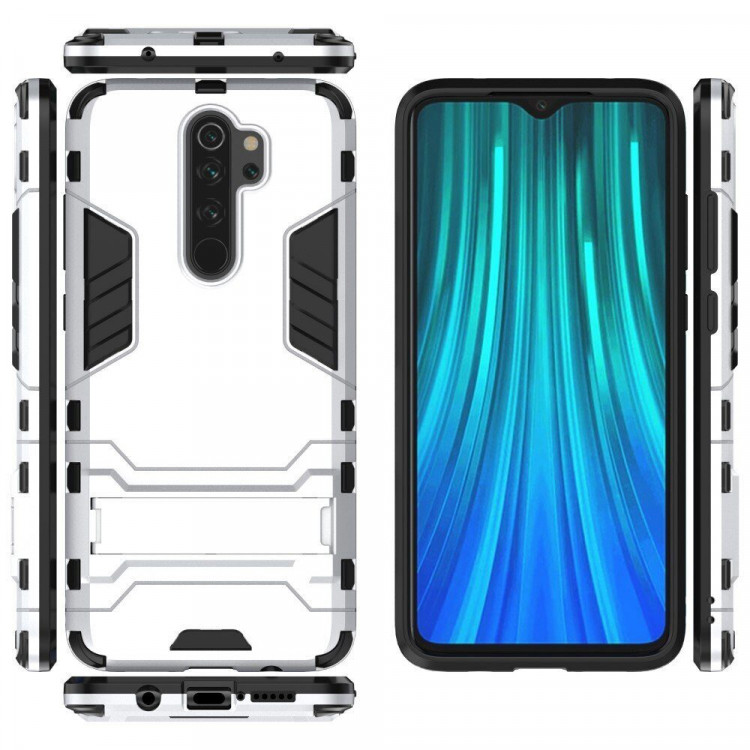 Чехол Duty Armor для Xiaomi Redmi Note 8 Pro (серебряный)