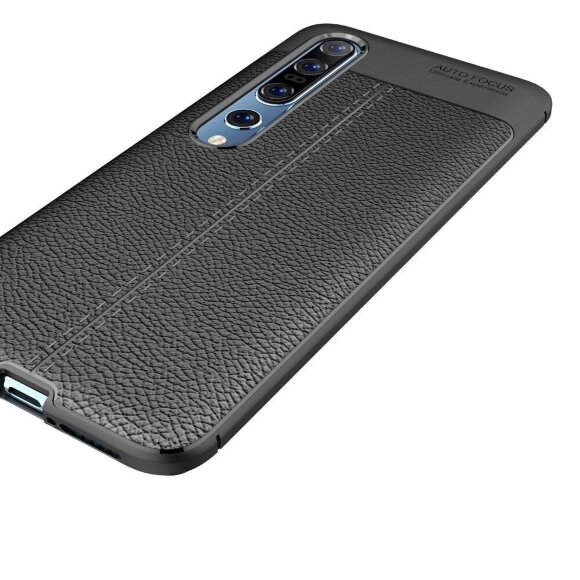 Чехол-накладка Litchi Grain для Xiaomi Mi 10 / Mi 10 Pro (черный) Чехол-накладка Litchi Grain для Xiaomi Mi 10 / Mi 10 Pro (черный)