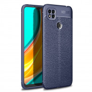 Чехол-накладка Litchi Grain для Xiaomi Redmi 9C (темно-синий) Чехол-накладка Litchi Grain для Xiaomi Redmi 9C (темно-синий)