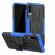 Чехол Hybrid Armor для Samsung Galaxy A70 (черный + голубой)