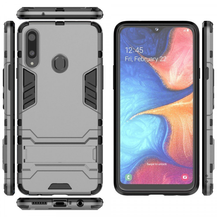 Чехол Duty Armor для Samsung Galaxy A20s (серый)