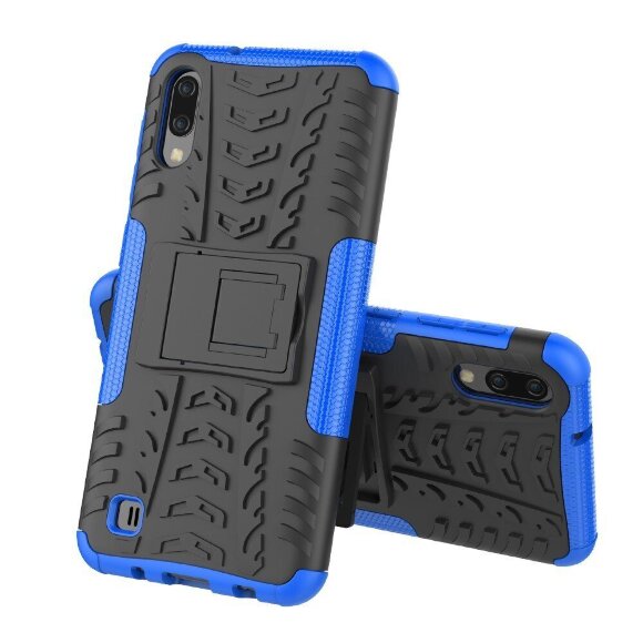 Чехол Hybrid Armor для Samsung Galaxy M10 (черный + голубой) Чехол Hybrid Armor для Samsung Galaxy M10 (черный + голубой)