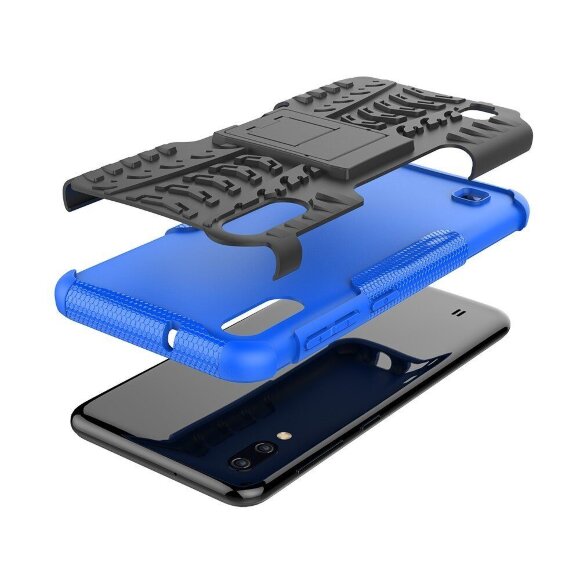 Чехол Hybrid Armor для Samsung Galaxy M10 (черный + голубой) Чехол Hybrid Armor для Samsung Galaxy M10 (черный + голубой)