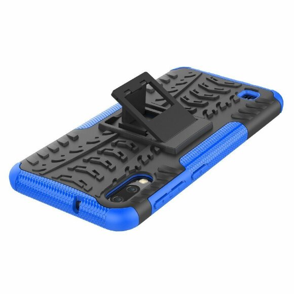 Чехол Hybrid Armor для Samsung Galaxy M10 (черный + голубой) Чехол Hybrid Armor для Samsung Galaxy M10 (черный + голубой)