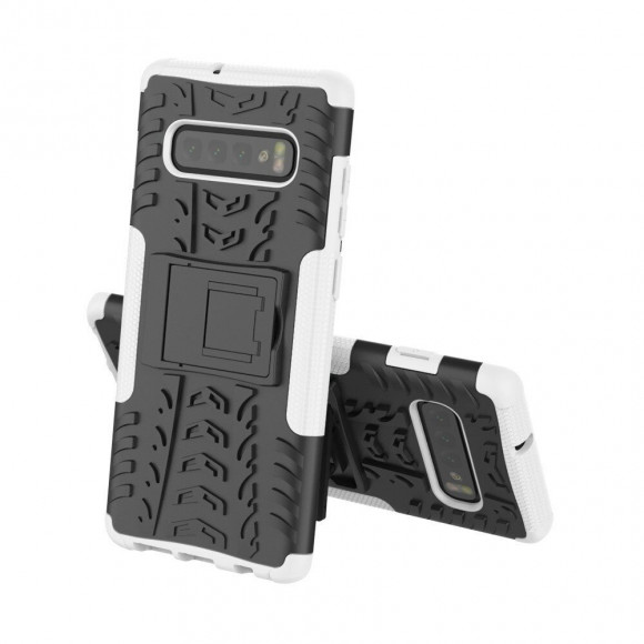 Чехол Hybrid Armor для Samsung Galaxy S10 (черный + белый)