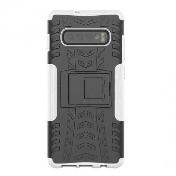 Чехол Hybrid Armor для Samsung Galaxy S10 (черный + белый)