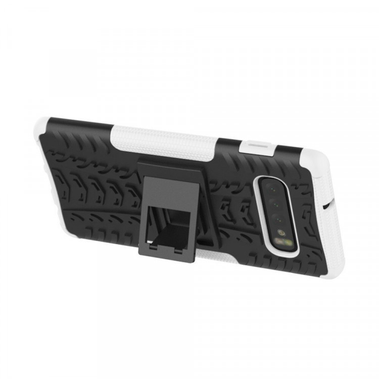 Чехол Hybrid Armor для Samsung Galaxy S10 (черный + белый)