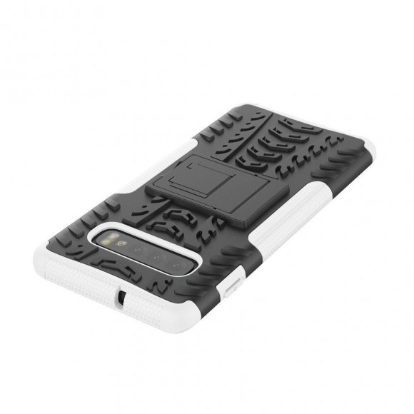 Чехол Hybrid Armor для Samsung Galaxy S10 (черный + белый)
