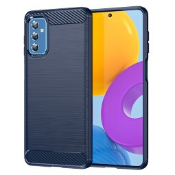 Чехол-накладка Carbon Fibre для Samsung Galaxy M52 5G (темно-синий)